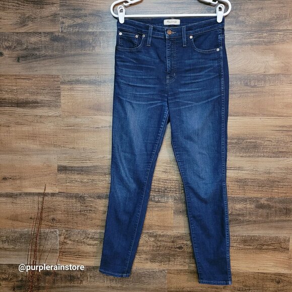 Madewell Jeans 28 Skinny Skinny 10" High Riser Hayes Wash F4684 Tummy Control - Picture 1 of 11